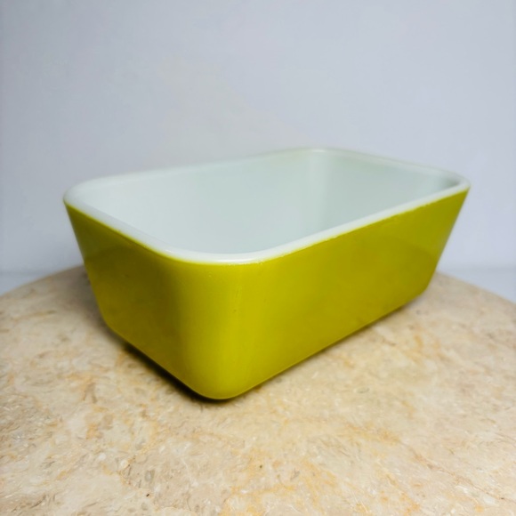 Vintage Pyrex Refrigerator Ovenware Dish Butter Verde Avocado Green 0502 1.5 PT. - Picture 16 of 16